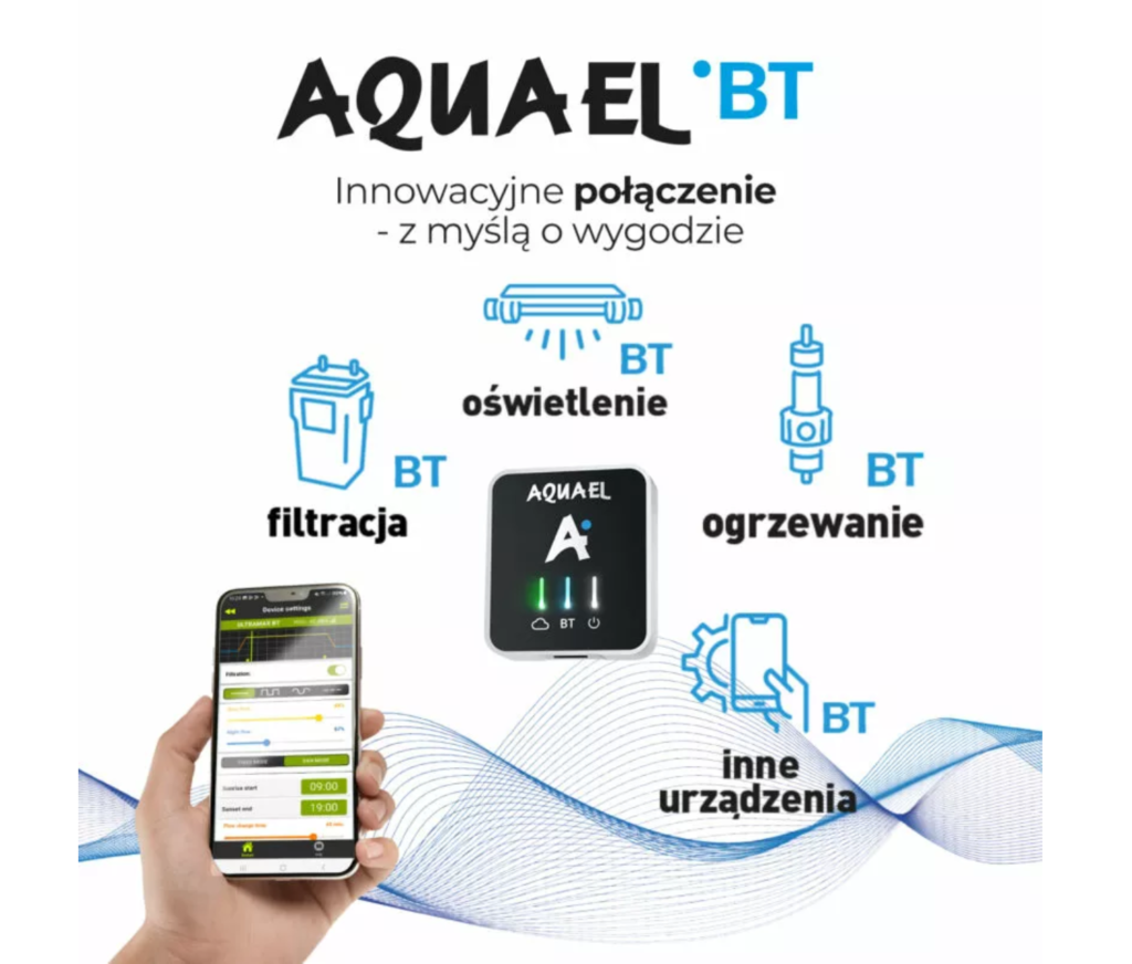 System AQUAEL BT do zdalnego sterowania akwarium przez aplikację